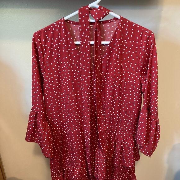 Red& white polka dot dress, size medium - Picture 1 of 2